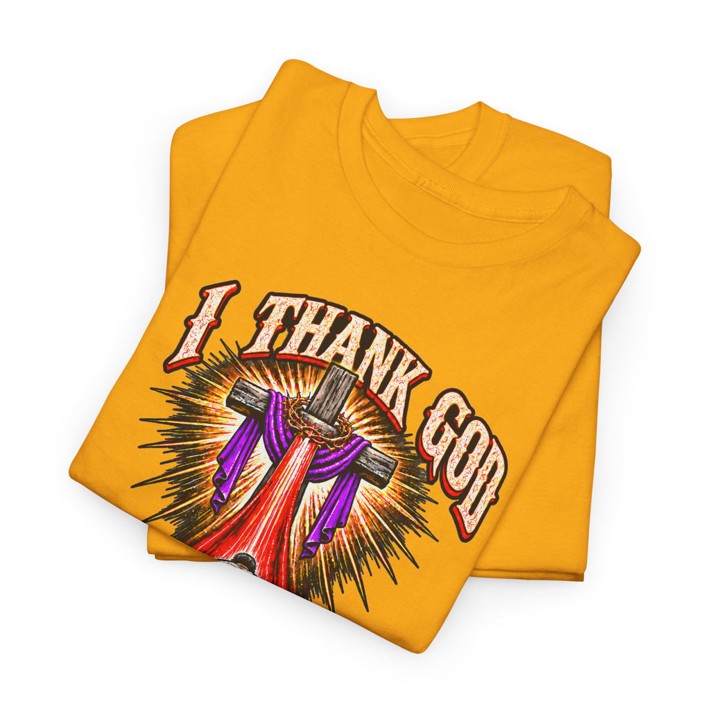 Christian T-Shirt — “I Thank God For The Blood That Came Streaming Down For Me” Gospel Tee