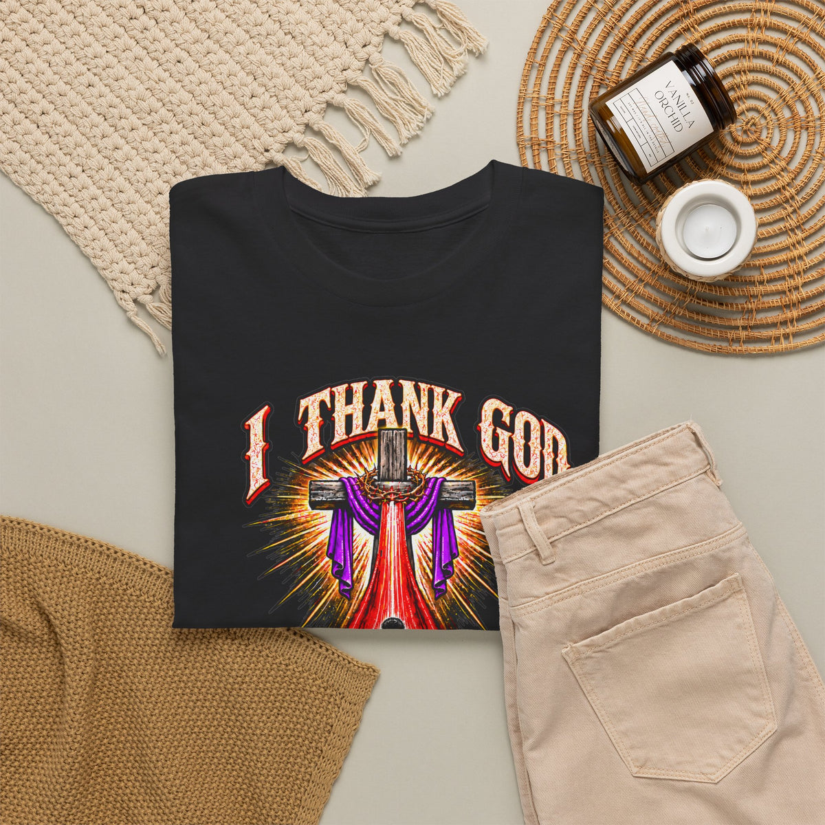 Christian T-Shirt — “I Thank God For The Blood That Came Streaming Down For Me” Gospel Tee