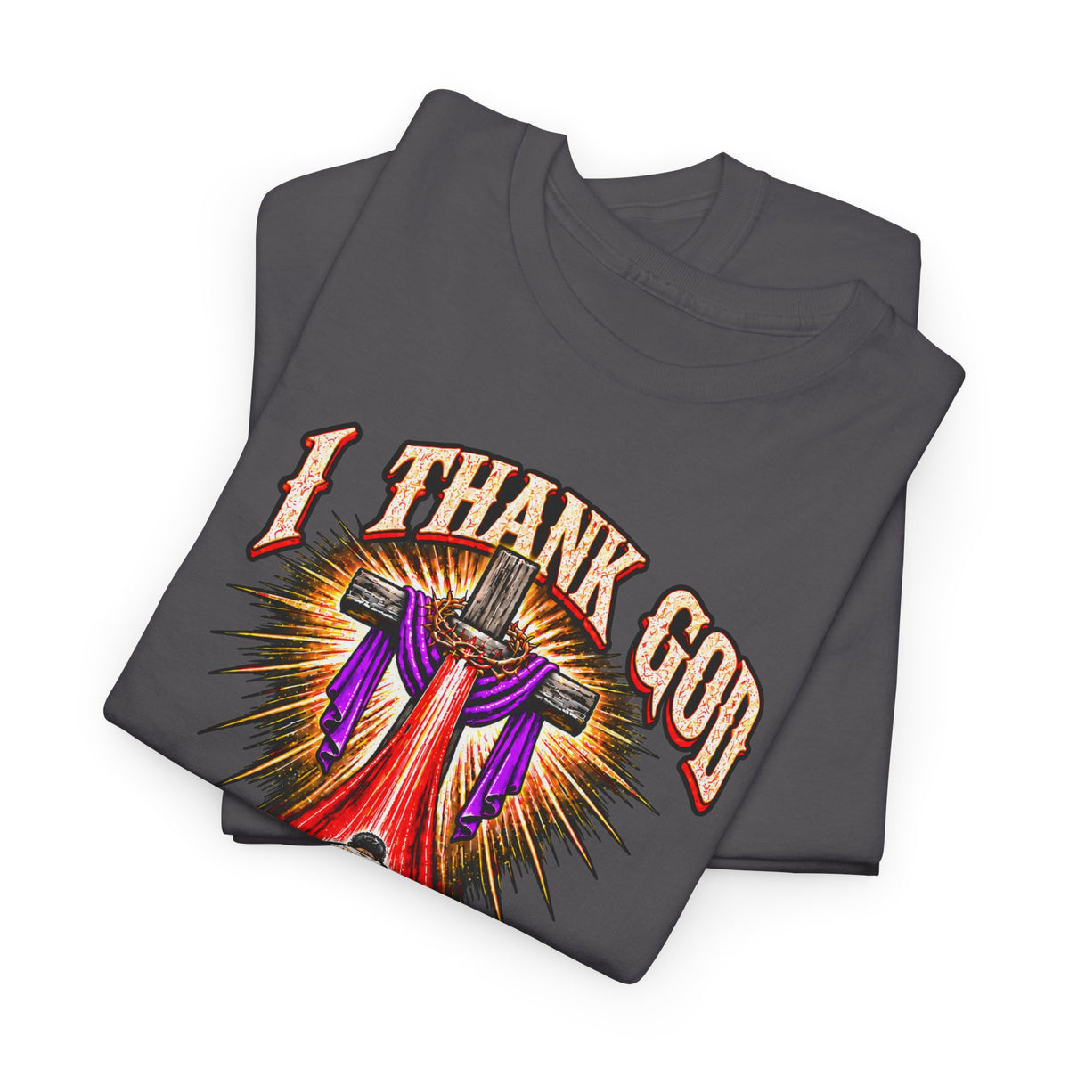 Christian T-Shirt — “I Thank God For The Blood That Came Streaming Down For Me” Gospel Tee