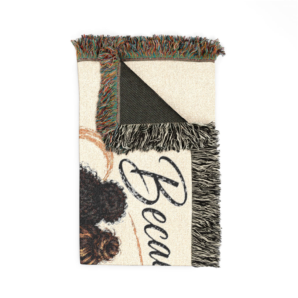 Personalizable Woven Blanket — "Because God Sent You" Inspirational Throw - Female Friends