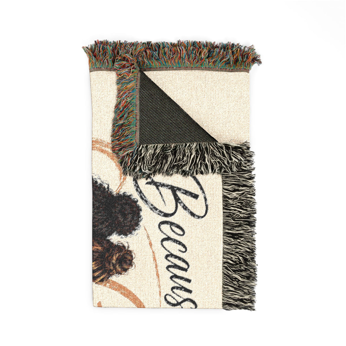 Personalizable Woven Blanket — "Because God Sent You" Inspirational Throw - Female Friends