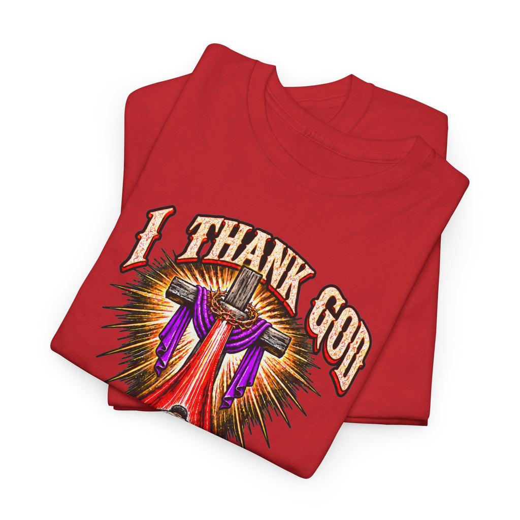 Christian T-Shirt — “I Thank God For The Blood That Came Streaming Down For Me” Gospel Tee