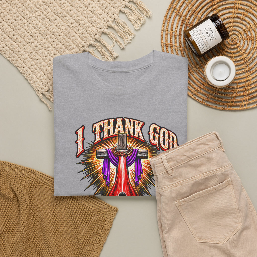 Christian T-Shirt — “I Thank God For The Blood That Came Streaming Down For Me” Gospel Tee