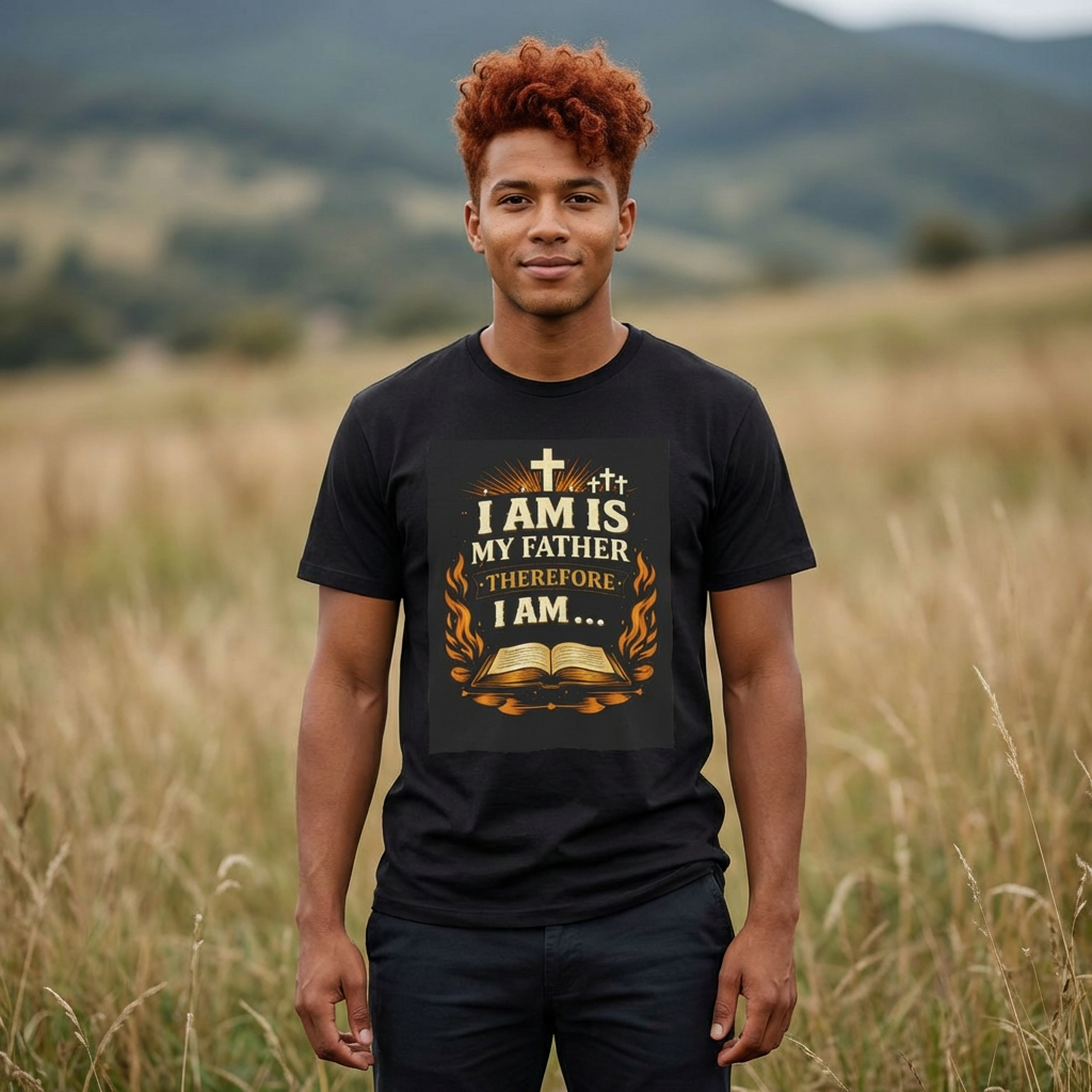 Christian T-Shirt "I Am Is My Father Therefore I Am" — Inspirational Faith Tee