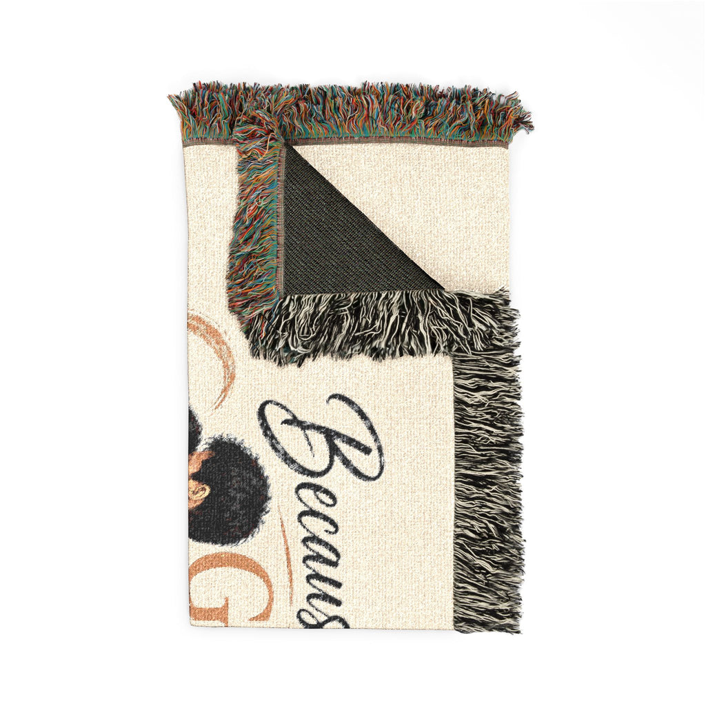 Because God Sent You Woven Blanket — Inspirational Throw