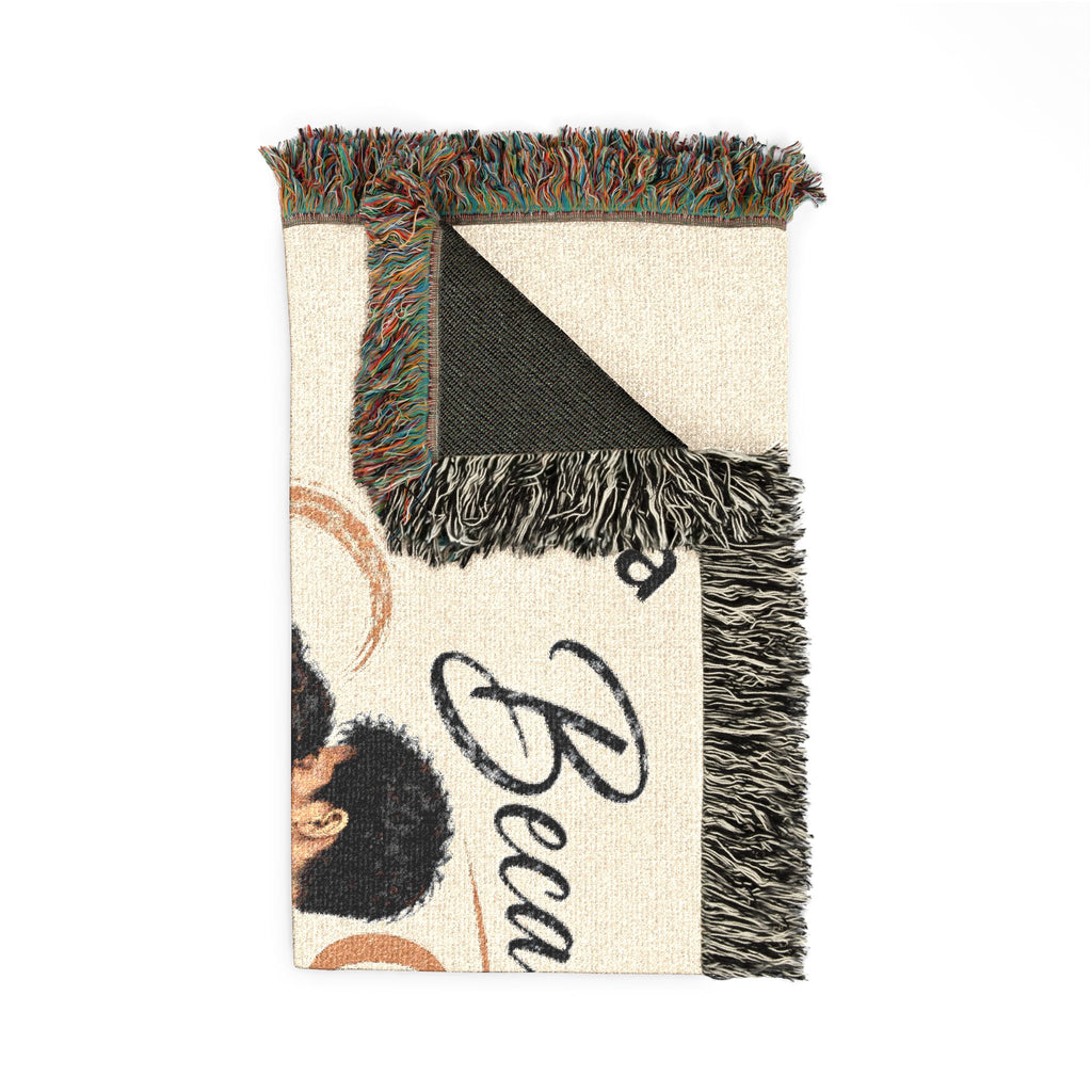 Personalizable Woven Blanket — "Because God Sent You" Inspirational Throw - Asian Couple