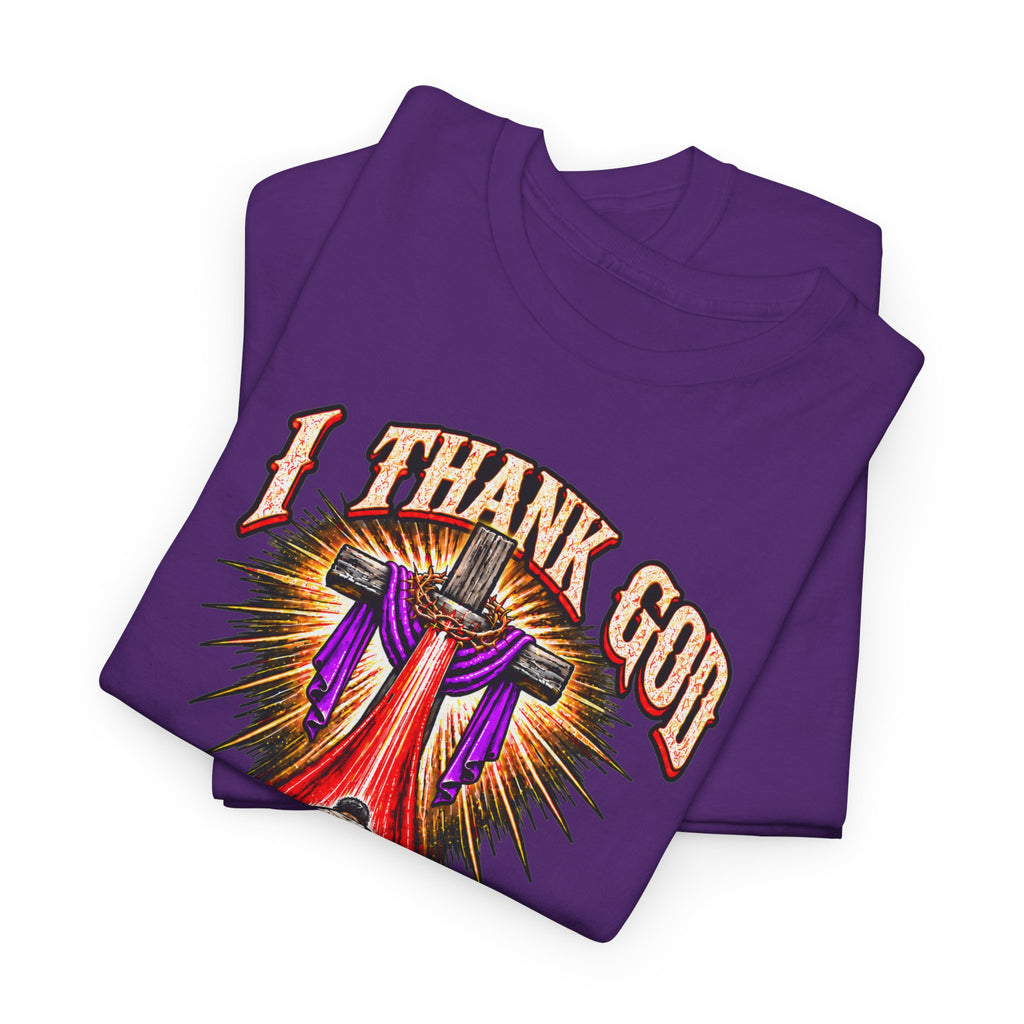Christian T-Shirt — “I Thank God For The Blood That Came Streaming Down For Me” Gospel Tee