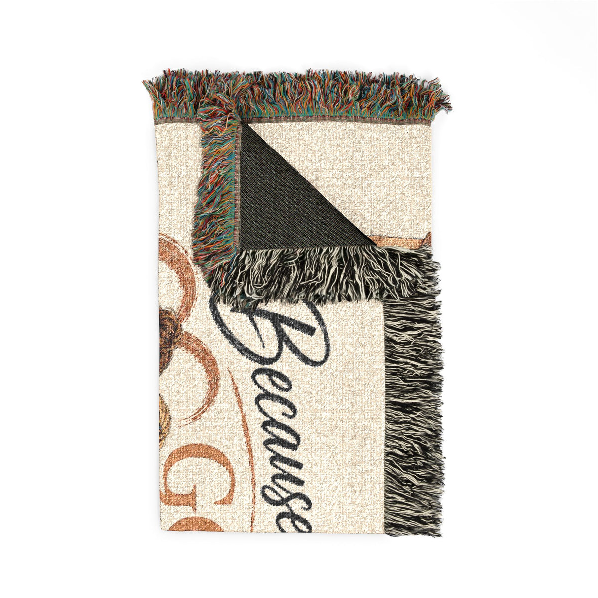 Personalizable Woven Blanket — "Because God Sent You" Inspirational Throw Caucasian Female Friends