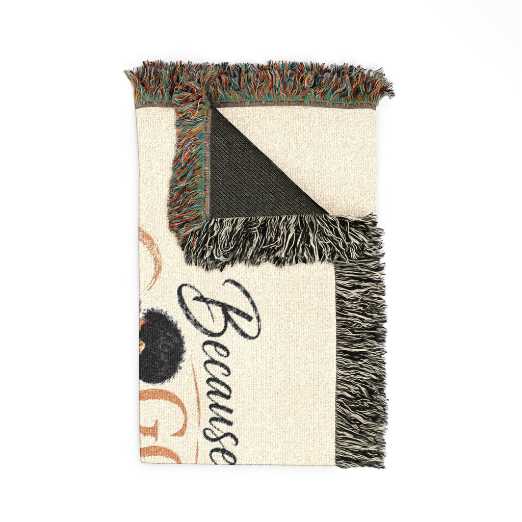 Because God Sent You Woven Blanket — Inspirational Throw