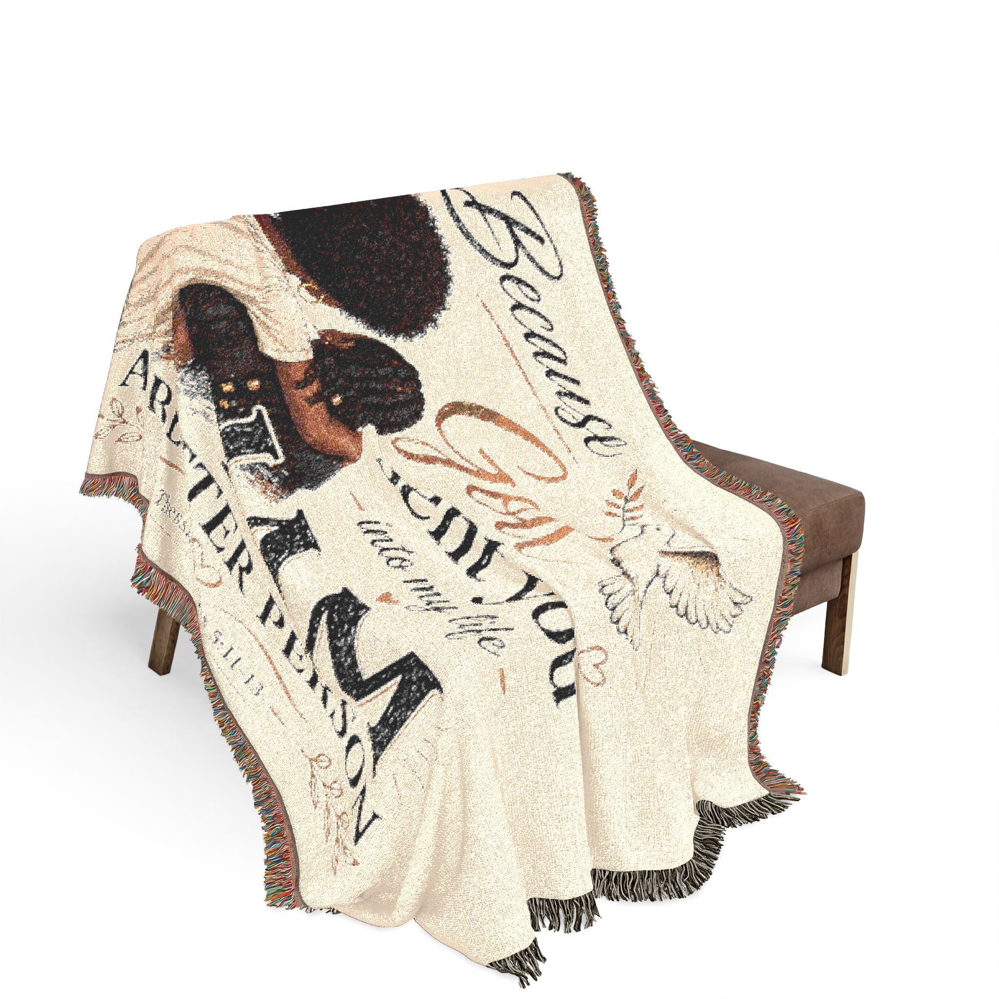 Because God Sent You Woven Blanket — Inspirational Throw