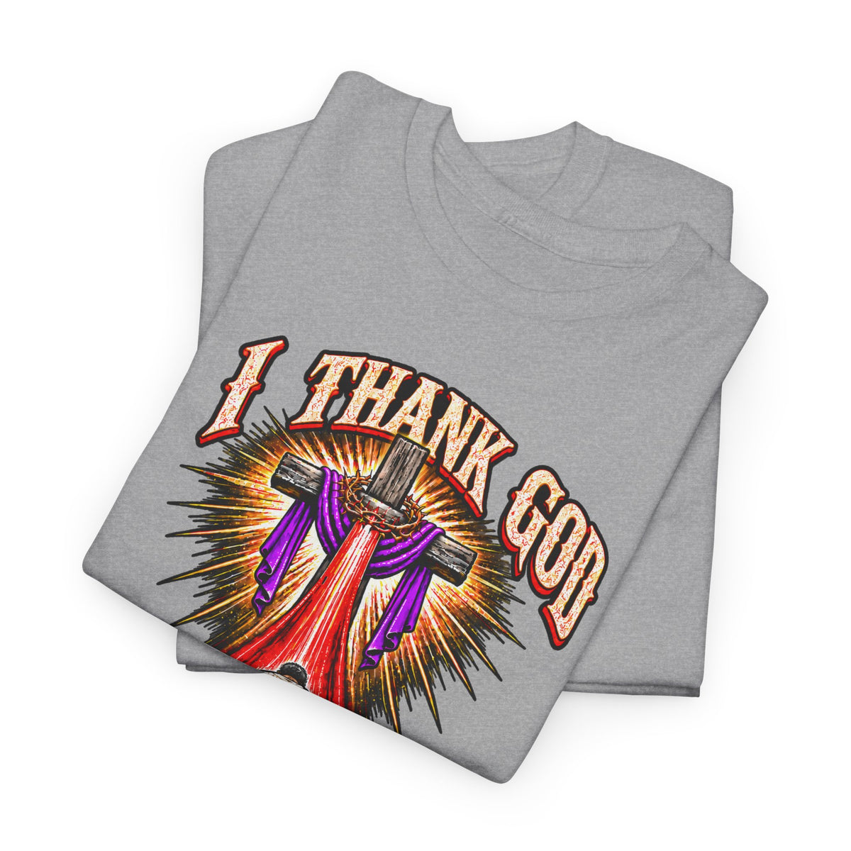 Christian T-Shirt — “I Thank God For The Blood That Came Streaming Down For Me” Gospel Tee