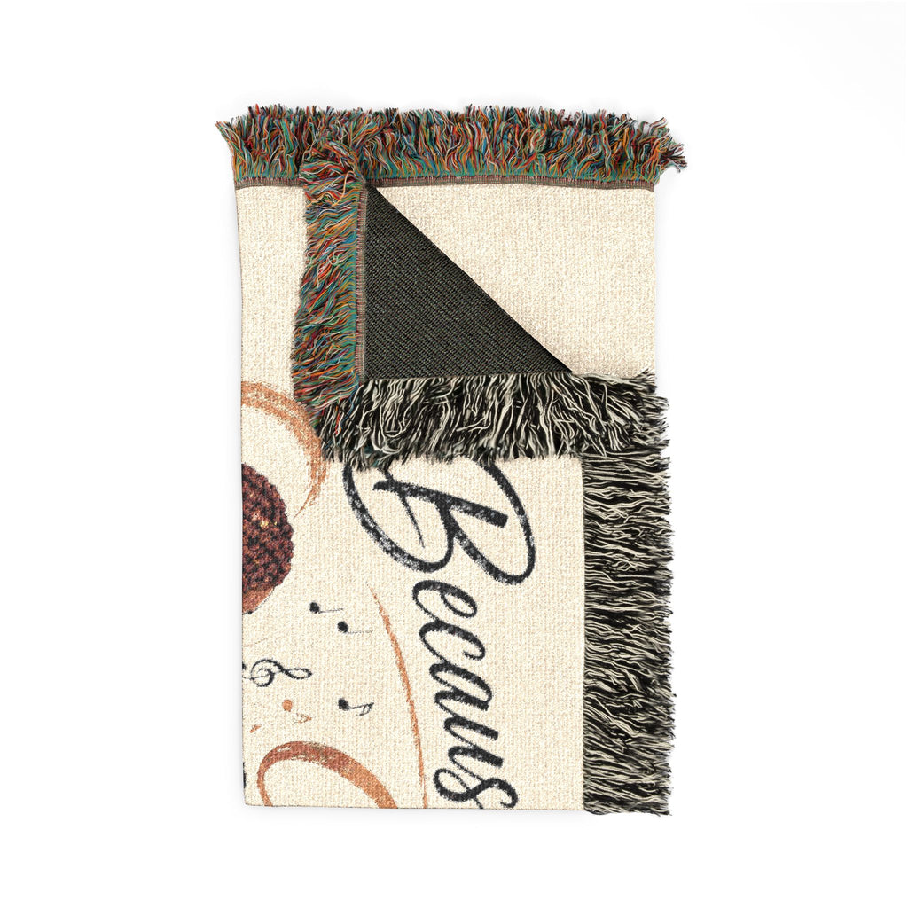 Personalizable Woven Blanket — "Because God Sent You" Inspirational Throw - African American Females Singing