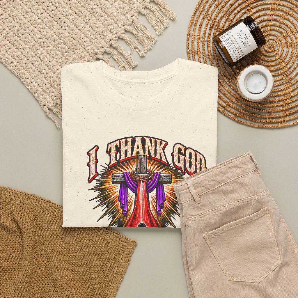 Christian T-Shirt — “I Thank God For The Blood That Came Streaming Down For Me” Gospel Tee