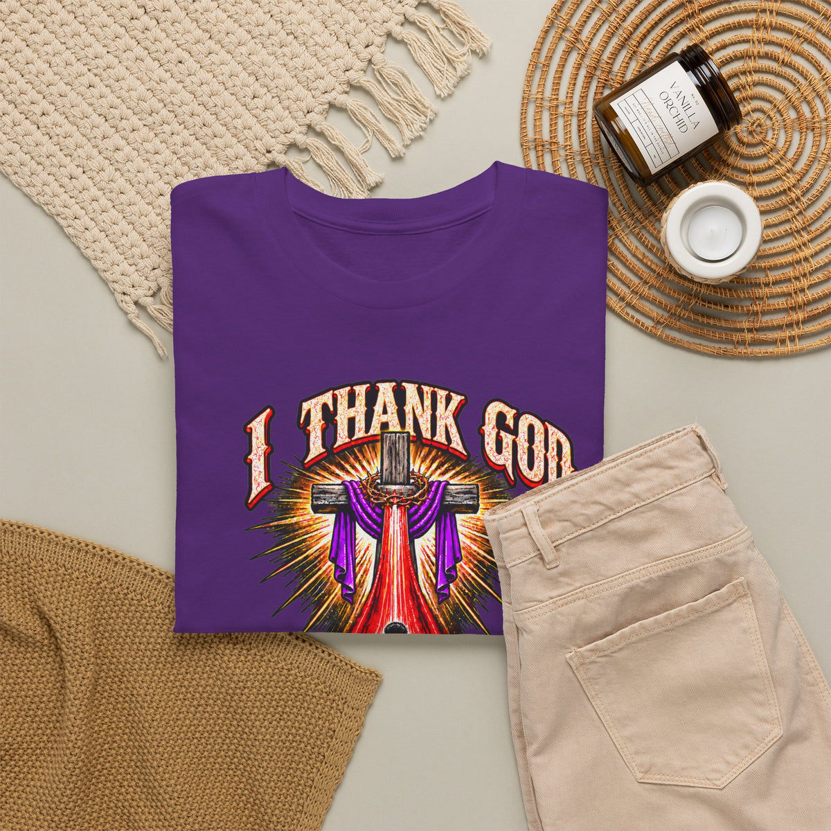 Christian T-Shirt — “I Thank God For The Blood That Came Streaming Down For Me” Gospel Tee