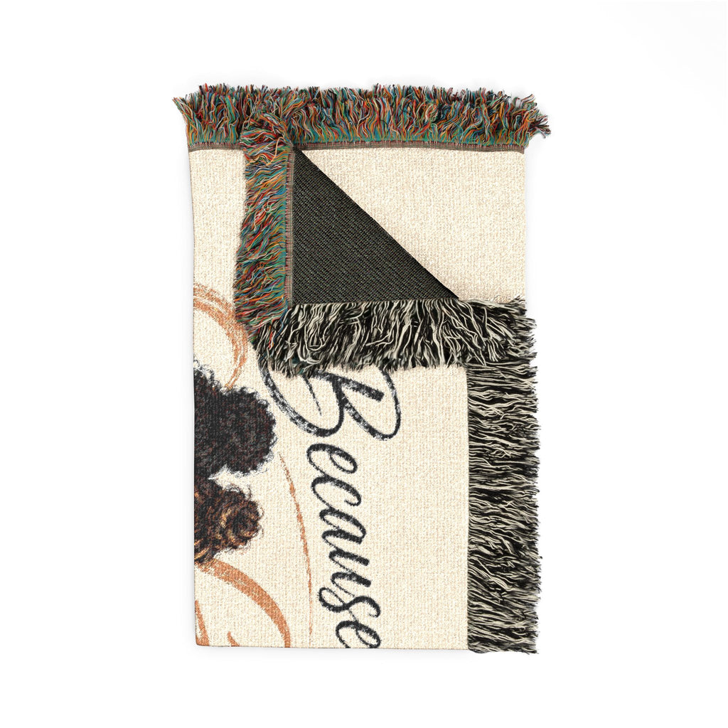 Personalizable Woven Blanket — "Because God Sent You" Inspirational Throw - Female Friends