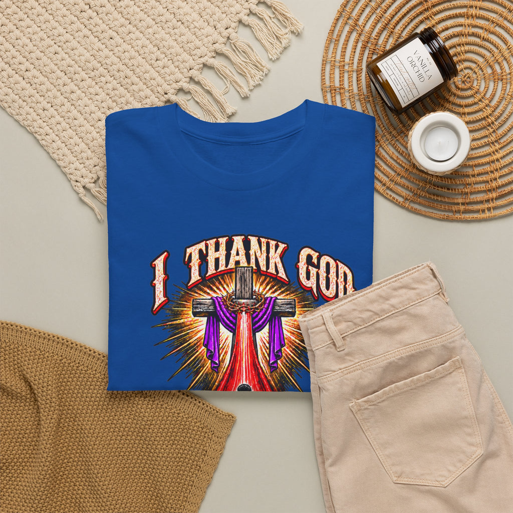 Christian T-Shirt — “I Thank God For The Blood That Came Streaming Down For Me” Gospel Tee